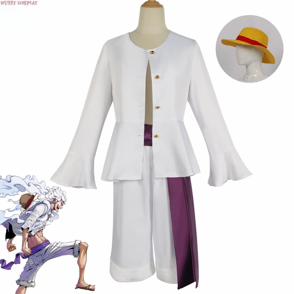 Anime Cosplay,One Piece,One Piece Sun God Nika Wano Country Chapter Awakening Cosplay Costumes